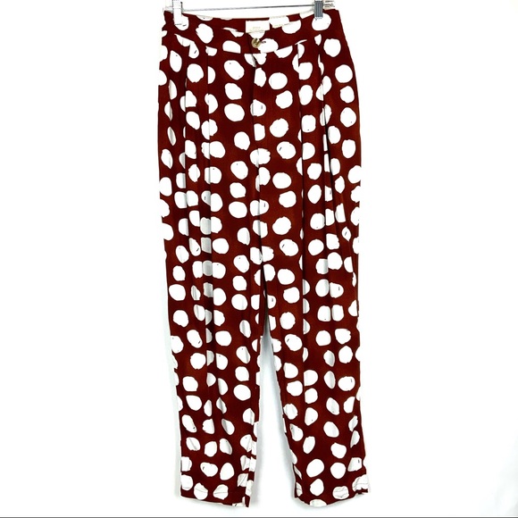 Urban Outfitters Red Uo Dara Pleated Trouser Pant - Picture 4 of 12